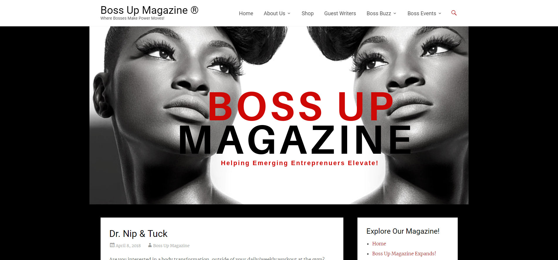 Boss Up Magazine article