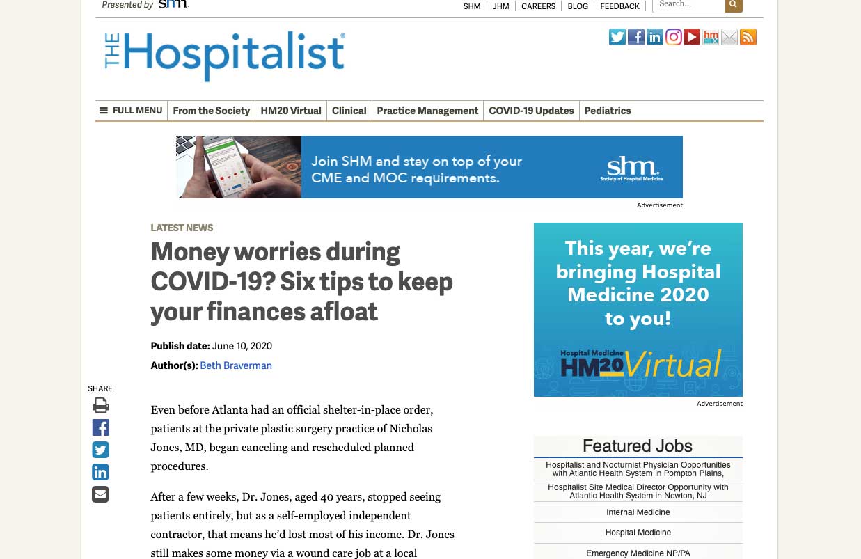 The Hospitalist article