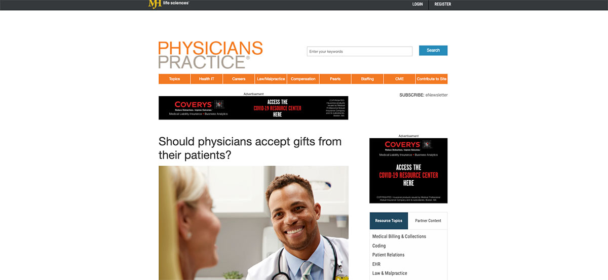 Physician's Practice article
